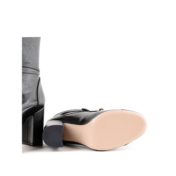 Stuart Weitzman Veruka Leather Lace-Up Booties Black Womens Size 6 - Picture 5 of 14